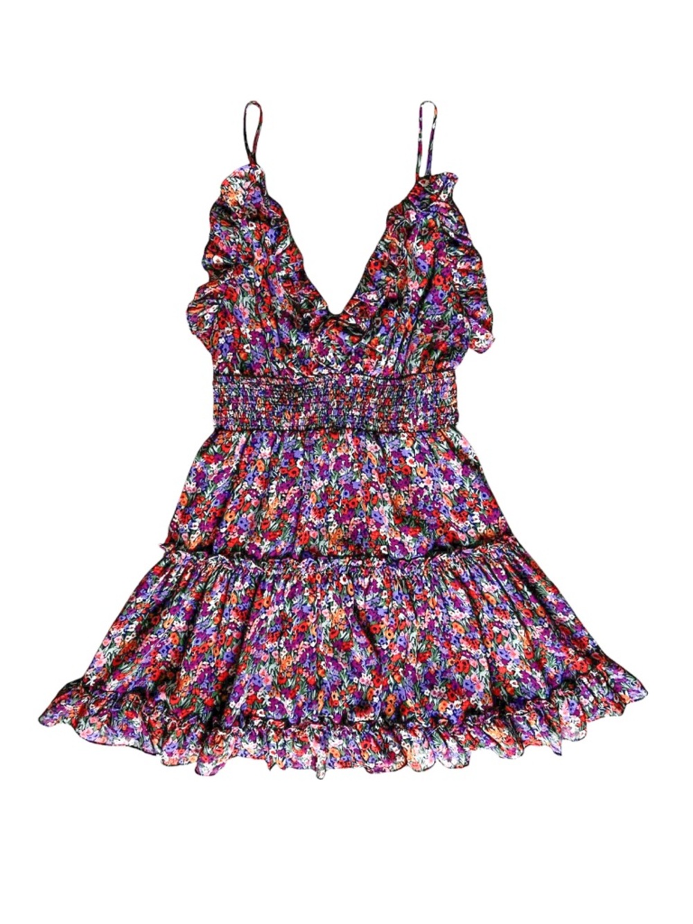 Dress Forum Berry Jam Ruffle Mini Dress Size M - Picture 8 of 14